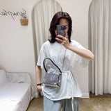 Bright Diamond Shoulder Bag Women PU Leather Crossbody Bag