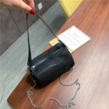 Chain Small Square Bag Ladies Messenger Bag Bright Diamond Solid Shoulder Bag