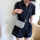 Chain Small Square Bag Ladies Messenger Bag Bright Diamond Solid Shoulder Bag