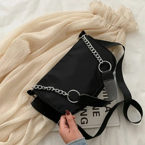 Shoulder Bag Women Nylon Armpit Bag Vintage Crossbody Bag