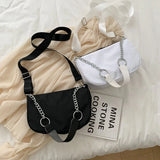 Shoulder Bag Women Nylon Armpit Bag Vintage Crossbody Bag
