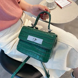 Crocodile Pattern Messenger Women Handbag