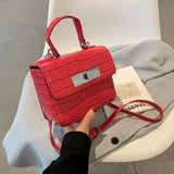 Crocodile Pattern Messenger Women Handbag
