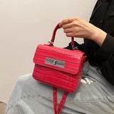 Crocodile Pattern Messenger Women Handbag
