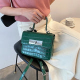 Crocodile Pattern Messenger Women Handbag