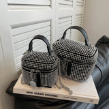 Diamond Box Shoulder Crossbody Evening Handbag Vintage Ladies Messenger Bag