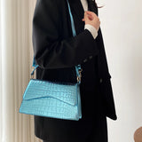 Pearlescent Leather Shoulder Bag Women Crossbody Messenger Purse