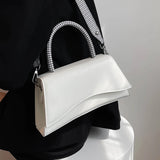 Solid PU Leather Satchels Handbag Purses Clutch Women Shoulder Crossbody Bags