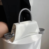 Solid PU Leather Satchels Handbag Purses Clutch Women Shoulder Crossbody Bags