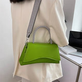 Solid PU Leather Satchels Handbag Purses Clutch Women Shoulder Crossbody Bags