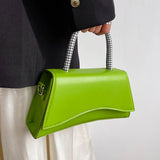 Solid PU Leather Satchels Handbag Purses Clutch Women Shoulder Crossbody Bags