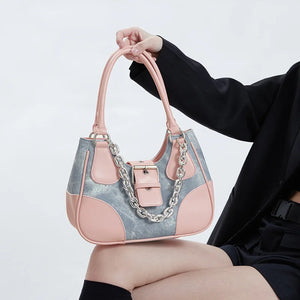 Metal Chain Handbags for Women Shoulder Crossbody Bags