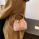 Rhinestone Bucket Bag Crossbody Clutch Evening Purse