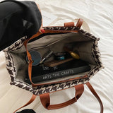 Houndstooth Shoulder Bag for Women Large Capacity Tote Purse