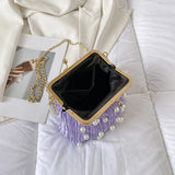 Pleated Clip Shoulder Crossbody Bag Women Handbag Purses