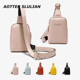 Pink Leather Small Chest Pouch Shoulder Bag