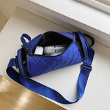 Diamond Lattice Nylon Women Shoulder Bag Crossbody Messenger Handbag
