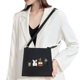 Cartoon Puppy Pattern Shoulder Bag for Women