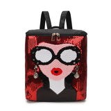Sequins Dazzling Ladies Casual Backpack Shoulder Bag School Bags For Teenage Gi