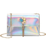 Women Laser Shoulder Bag Small Chain Strap Crossbody Messenger Bags