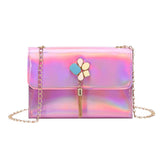 Women Laser Shoulder Bag Small Chain Strap Crossbody Messenger Bags