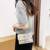 Women Laser Shoulder Bag Small Chain Strap Crossbody Messenger Bags