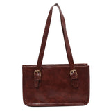 Women's PU Leather Shoulder Bag Retro Underarm Tote Bag