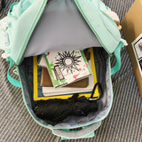 Girl Waterproof Travel Backpack Panelled Nylon Women Backpack