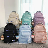 Girl Waterproof Travel Backpack Panelled Nylon Women Backpack