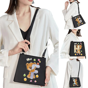 High-end Initial Name Pattern Shoulder Bag Women Messenger Bag