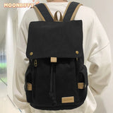 Canvas Drawstring Laptop College Backpack School Bag