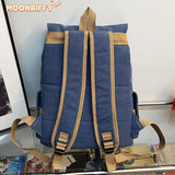 Canvas Drawstring Laptop College Backpack School Bag