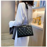 Large-Capacity Women's Rhombus Shoulder Bag