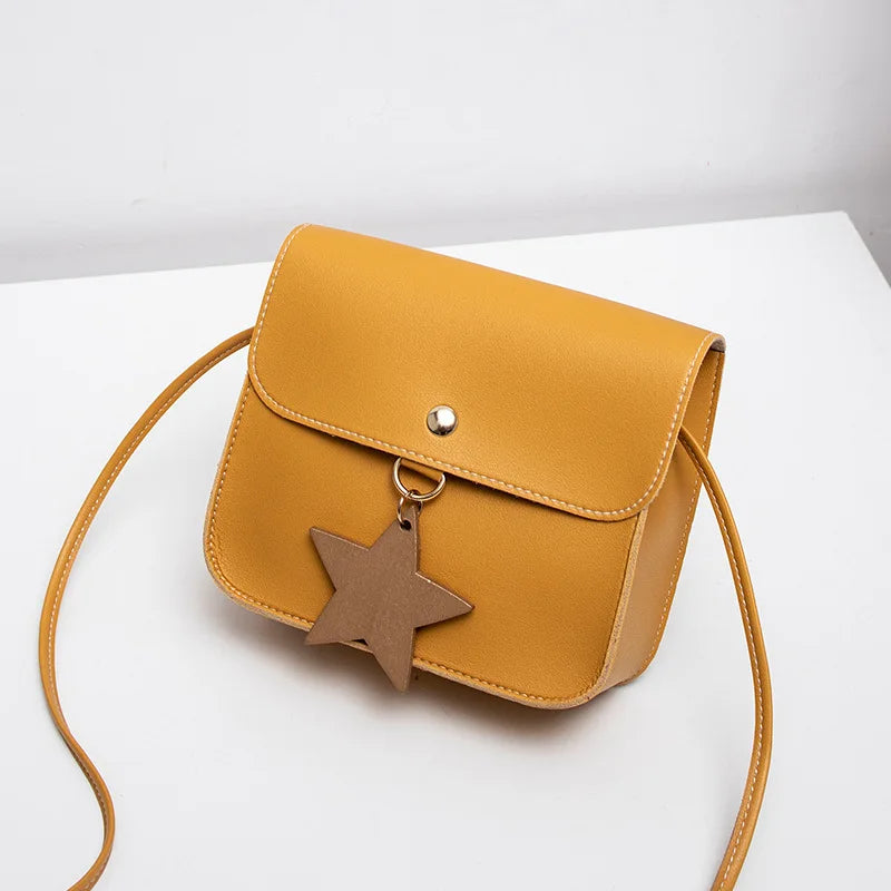 Leather Ladies Bags PU Shoulder Bag Laser Small Square Bag