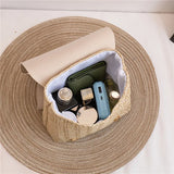 Straw Mini Handbag Women Niche Bag Small Rattan Woven Backpack
