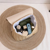 Retro Weave Handbag Women's Niche Bag Small Rattan Woven Backpack