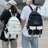 Waterproof School Backpack for Teens, Harajuku Male Female Travel Bag