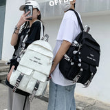Waterproof School Backpack for Teens, Harajuku Male Female Travel Bag