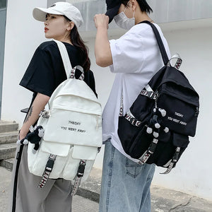 Waterproof School Backpack for Teens, Harajuku Male Female Travel Bag
