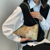 Oil Painting Armpit Bag For Women Shoulder Bag