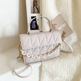 Plaid Women Shoulder Bag Chain Crossbody Bags Handbags and Purses