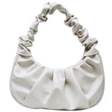 Pleated PU Leather Women Small Handbags Mini Female Underarm Shoulder Bags