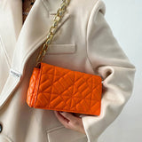 Quilted Shoulder Bags PU Leather Underarm Bags Ladies Crossbody Bags