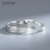 925 Sterling Silver Drawing Couple Wedding Rings Engagement Anniversary
