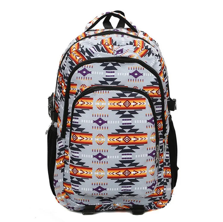 Teenagers Travel School Backpack Nylon High Capacity Zippered Bag