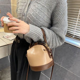 Western Style Small Bucket Bag Female Shoulder Bag Autumn Winter Net Red