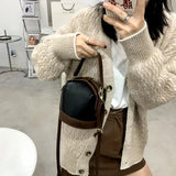 Western Style Small Bucket Bag Female Shoulder Bag Autumn Winter Net Red