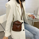 Western Style Small Bucket Bag Female Shoulder Bag Autumn Winter Net Red