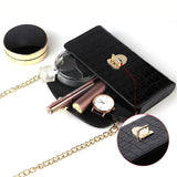 Shoulder Bag Women Tissue Vanity Mirror Makeup Handbag Earphone Crossbody Pouch