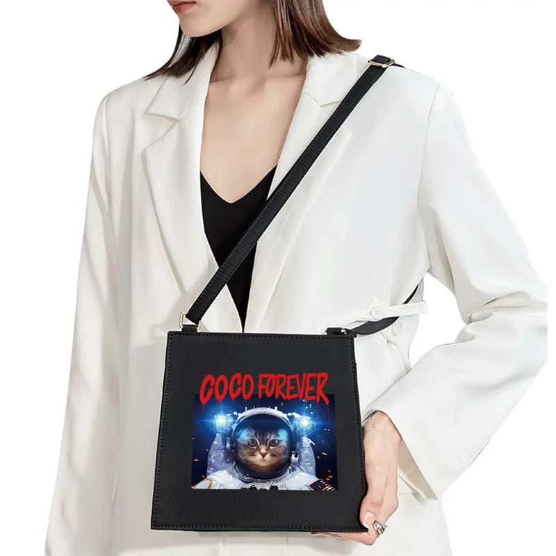 Astronaut Pattern Shoulder Bag for Women